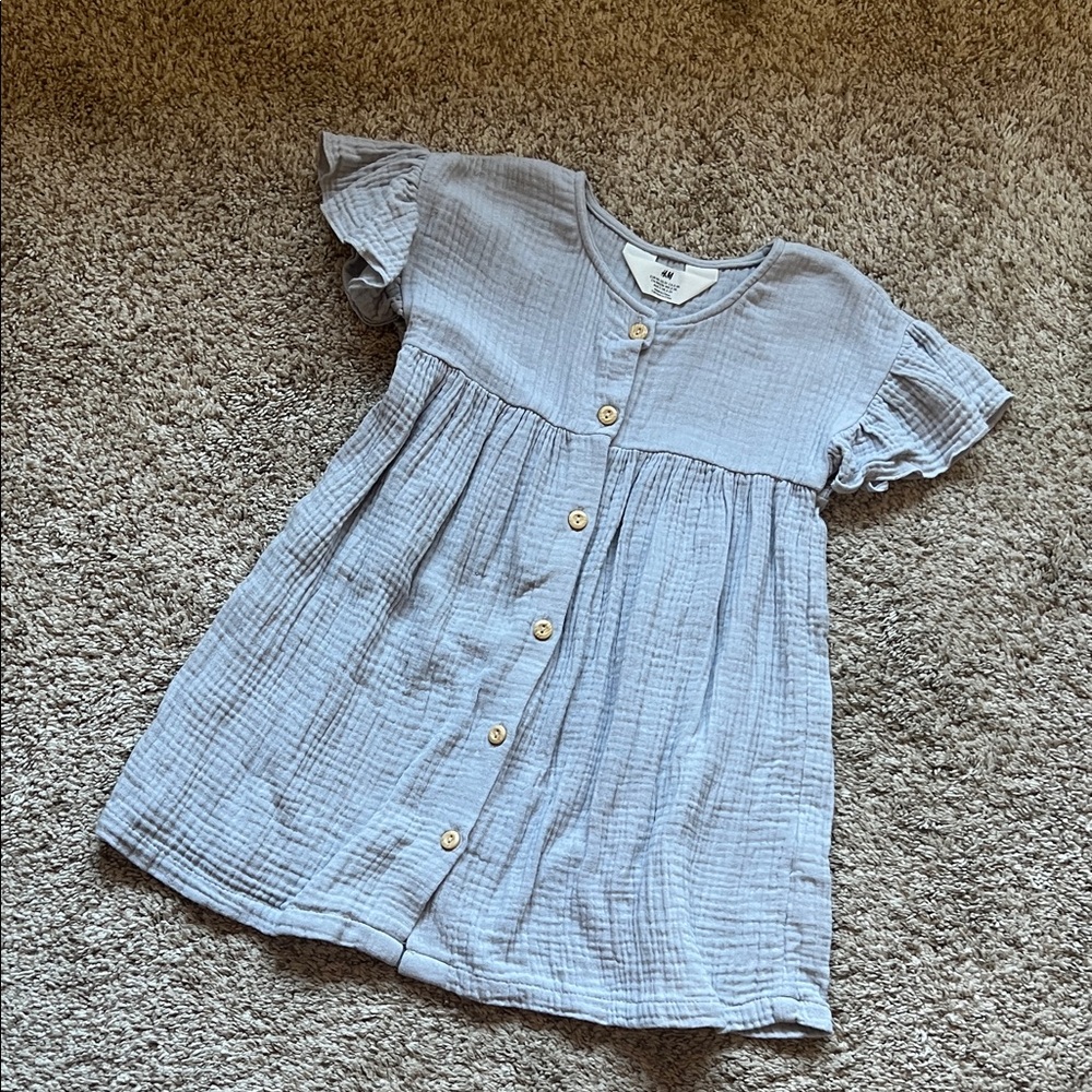 H&M Toddler Girl Light Blue Dress Size 3t